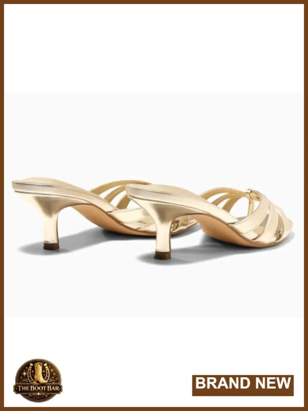 Womens Strappy Kitten Heels Sandals Square Open Toe Slip On Slides Summer Dress